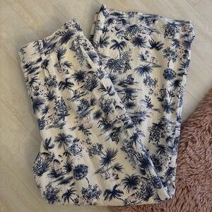 Abercrombie Tailored Linen-Blend Wide Leg Pant